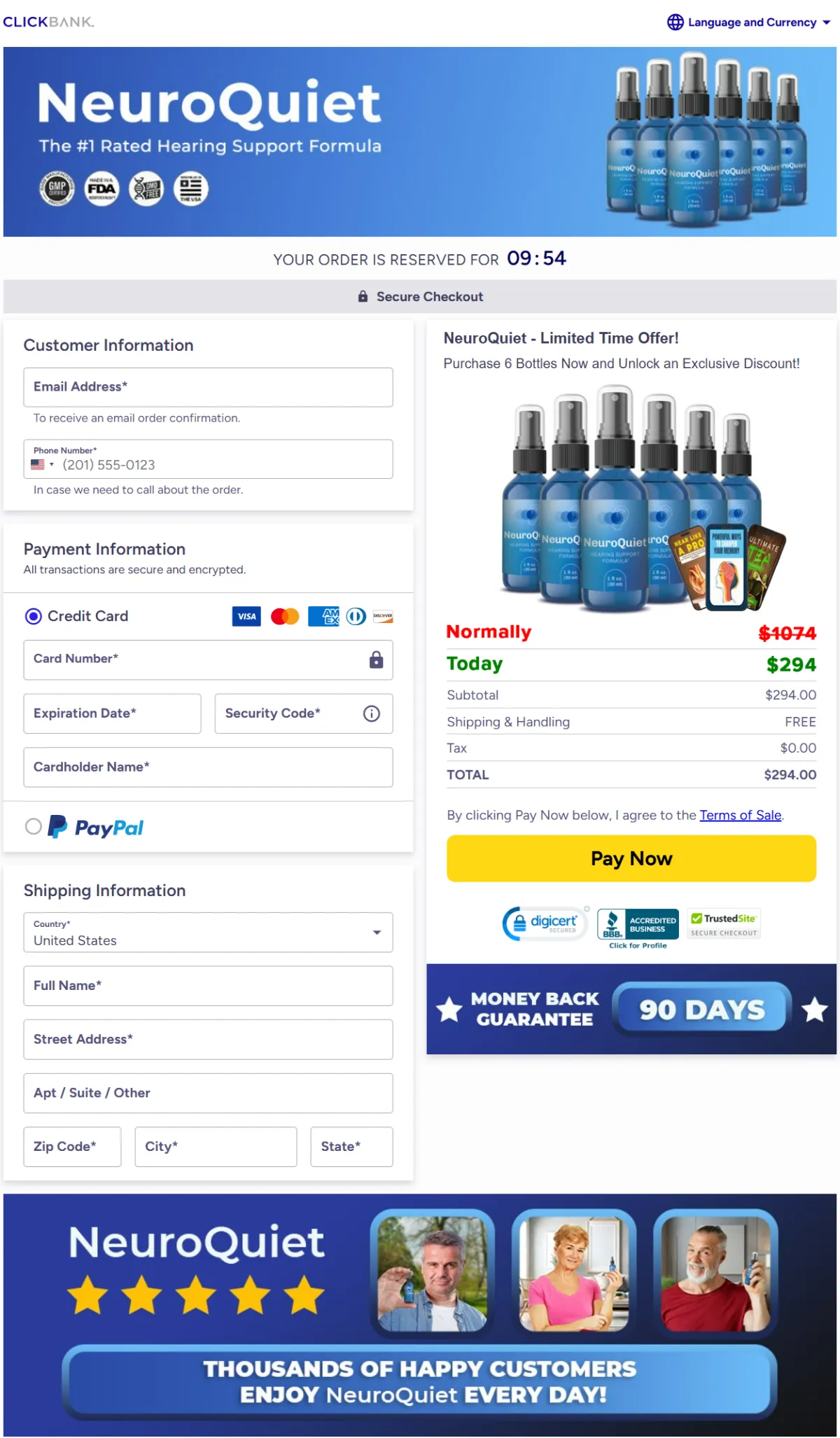 neuroquiet purchase page